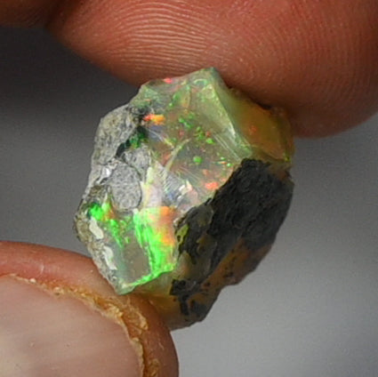 Black Opal Rough 17.15 Carats | Natural Ethiopian Opal Rough - Ready for Cutting & Jewelry | AAA Grade Opal Raw