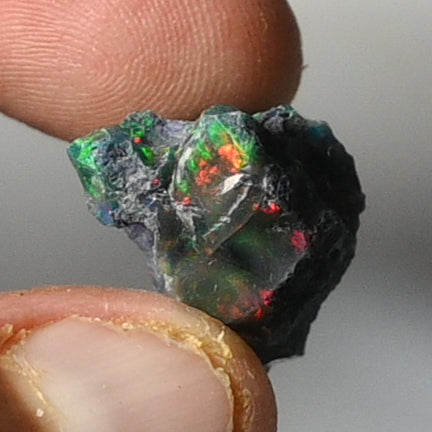 Black Opal Rough 15.40 Carats | Natural Ethiopian Opal Rough - Ready for Cutting & Jewelry | AAA Grade Opal Raw