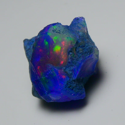 Rare Blue Opal 25.50 Carats | Natural Blue Ethiopian Opal Rough - Ready for Cutting & Jewelry!