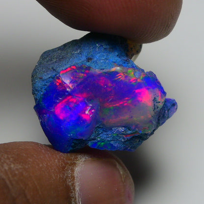 Rare Blue Opal 25.50 Carats | Natural Blue Ethiopian Opal Rough - Ready for Cutting & Jewelry!