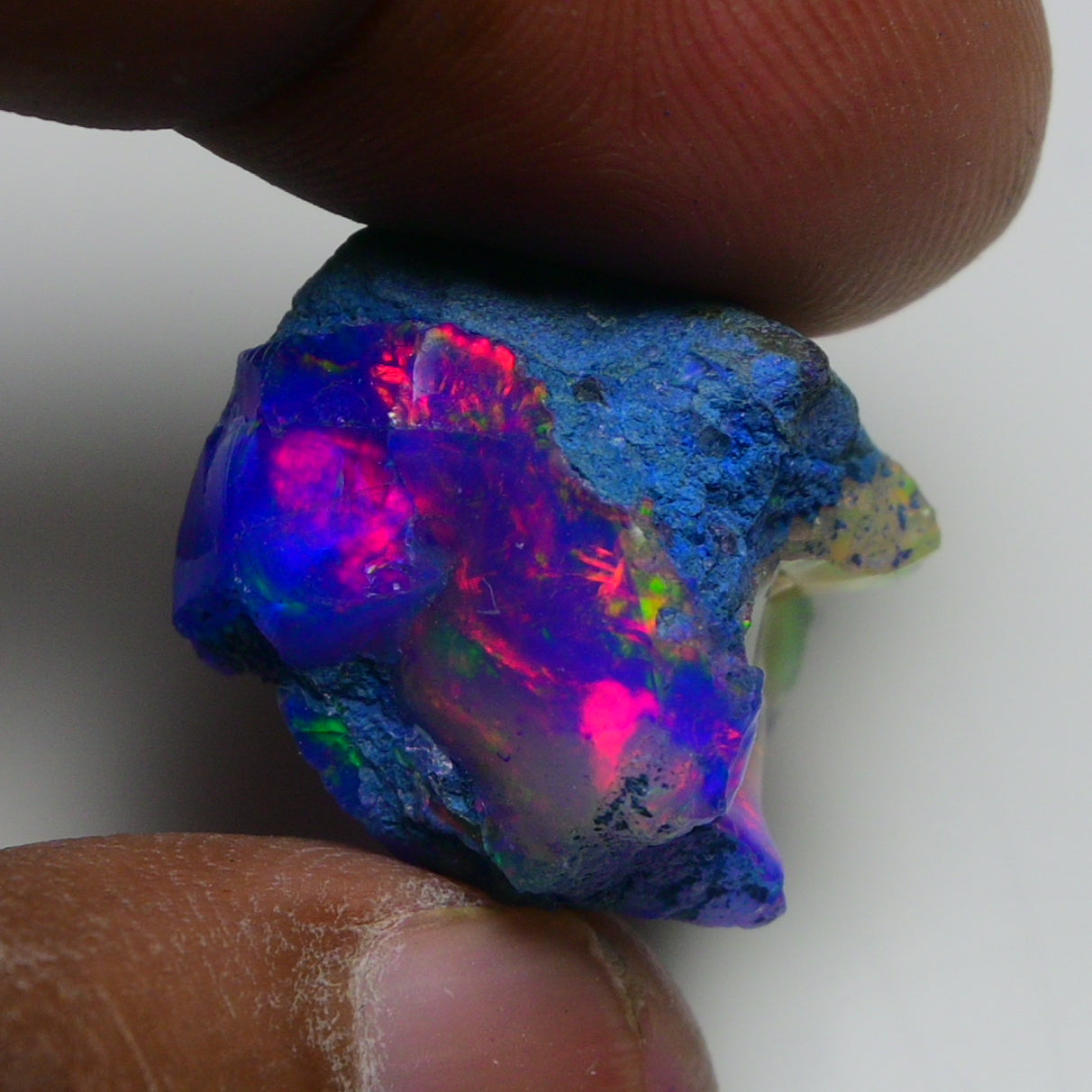 Rare Blue Opal 25.50 Carats | Natural Blue Ethiopian Opal Rough - Ready for Cutting & Jewelry!