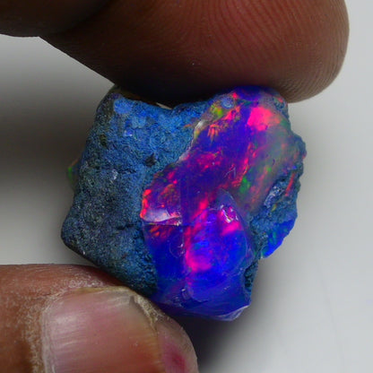 Rare Blue Opal 25.50 Carats | Natural Blue Ethiopian Opal Rough - Ready for Cutting & Jewelry!