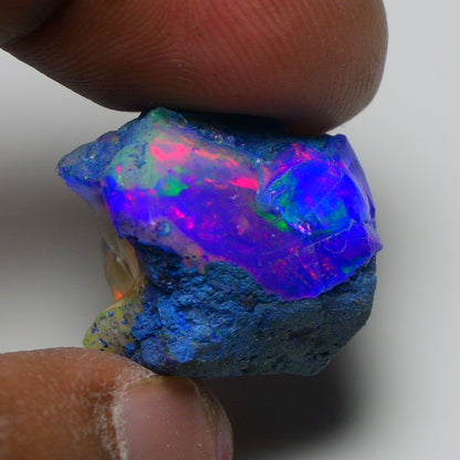 Rare Blue Opal 25.50 Carats | Natural Blue Ethiopian Opal Rough - Ready for Cutting & Jewelry!