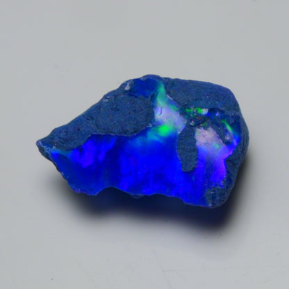 Rare Blue Opal 15.00 Carats | Natural Blue Ethiopian Opal Rough - Ready for Cutting & Jewelry!