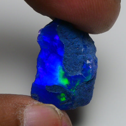 Rare Blue Opal 15.00 Carats | Natural Blue Ethiopian Opal Rough - Ready for Cutting & Jewelry!