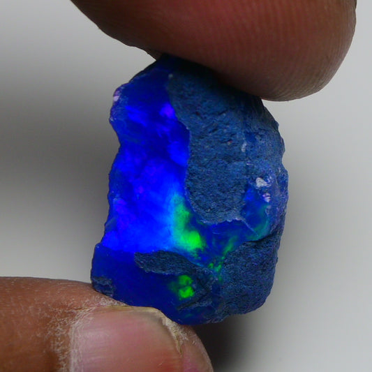 Rare Blue Opal 15.00 Carats | Natural Blue Ethiopian Opal Rough - Ready for Cutting & Jewelry!