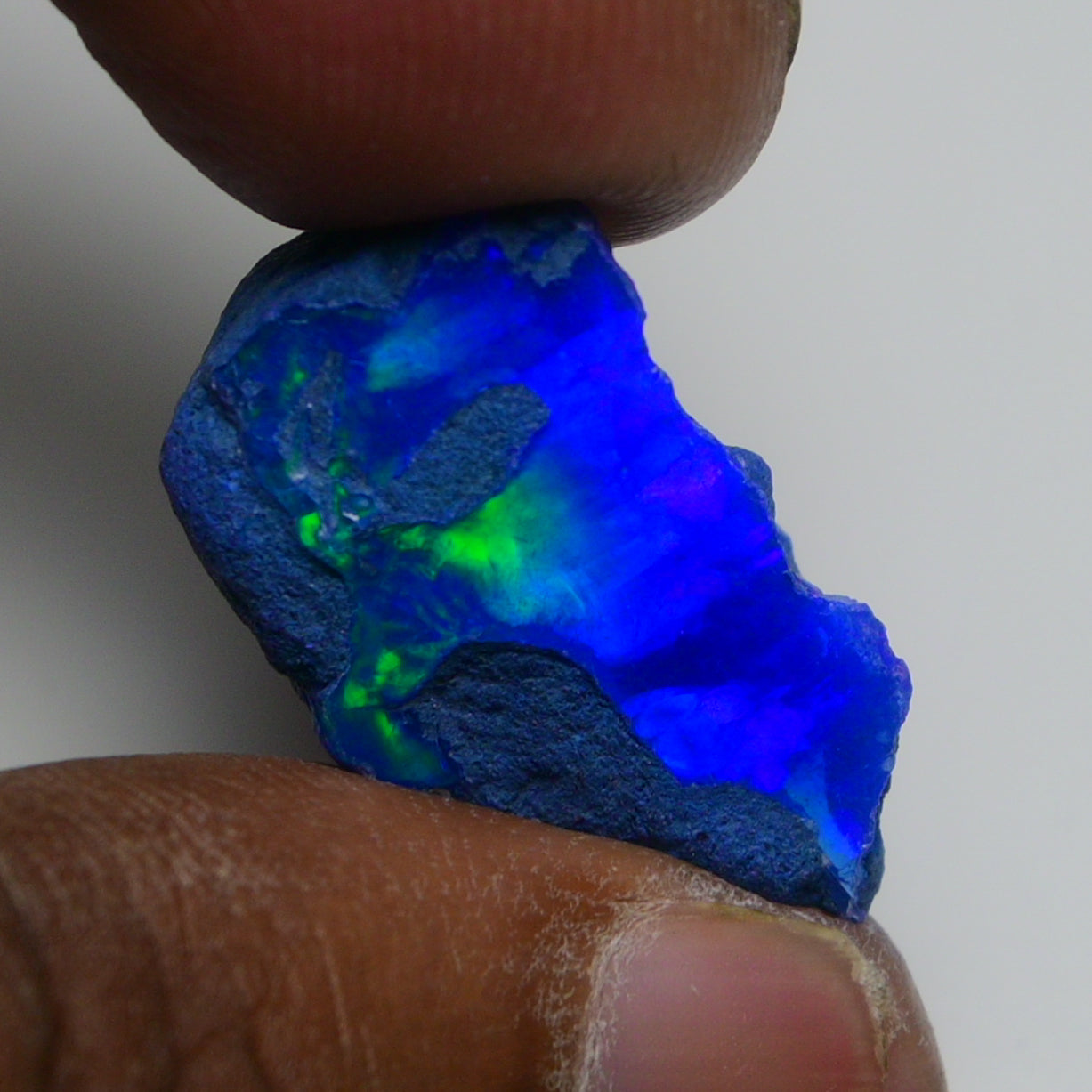 Rare Blue Opal 15.00 Carats | Natural Blue Ethiopian Opal Rough - Ready for Cutting & Jewelry!