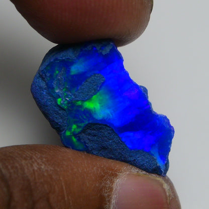 Rare Blue Opal 15.00 Carats | Natural Blue Ethiopian Opal Rough - Ready for Cutting & Jewelry!