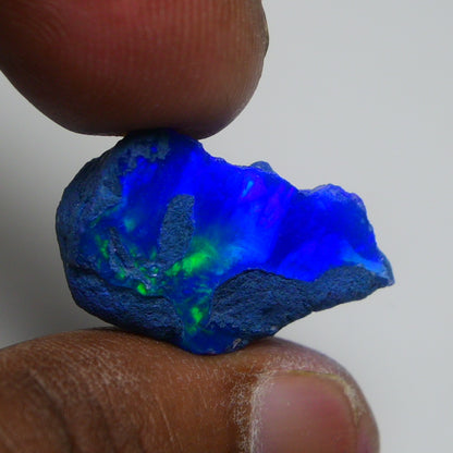 Rare Blue Opal 15.00 Carats | Natural Blue Ethiopian Opal Rough - Ready for Cutting & Jewelry!