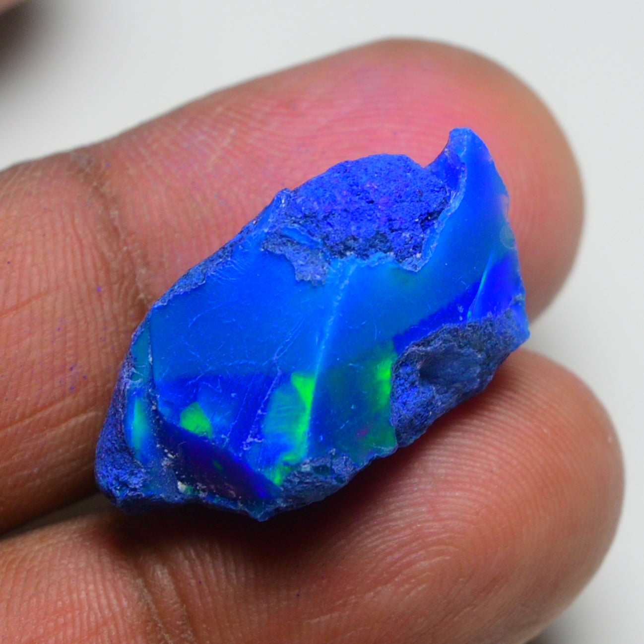 Rare Blue Opal 17.30 Carats | Natural Blue Ethiopian Opal Rough - Ready for Cutting & Jewelry!