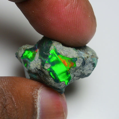 Rare Black Opal 24.80 Carats | Natural Black Ethiopian Opal Rough - Ready for Cutting & Jewelry!