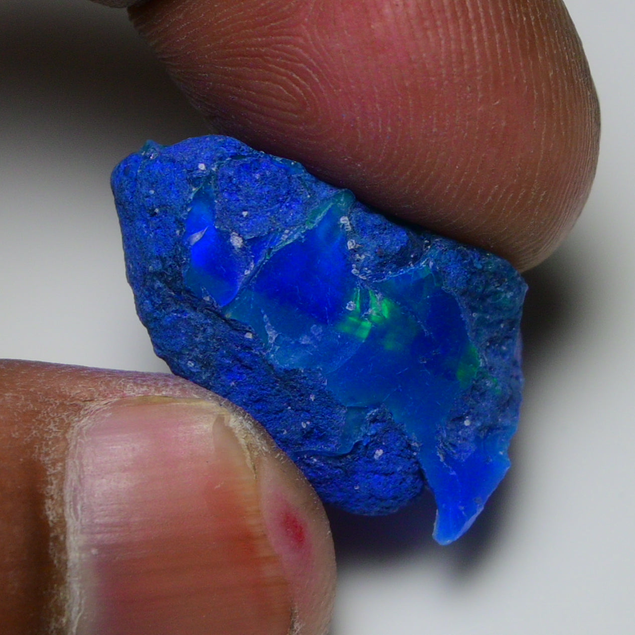 Rare Blue Opal 17.30 Carats | Natural Blue Ethiopian Opal Rough - Ready for Cutting & Jewelry!