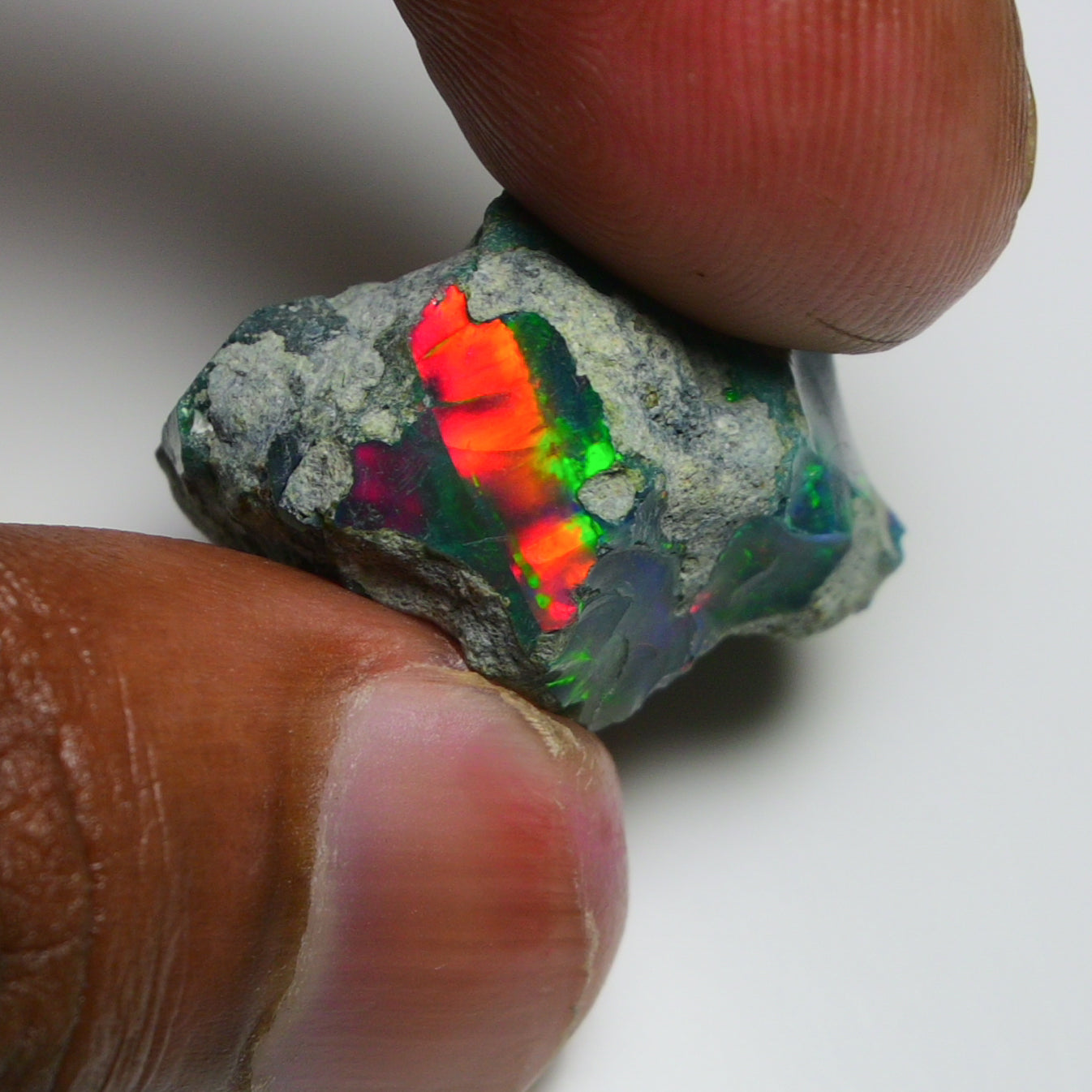 Rare Black Opal 24.80 Carats | Natural Black Ethiopian Opal Rough - Ready for Cutting & Jewelry!