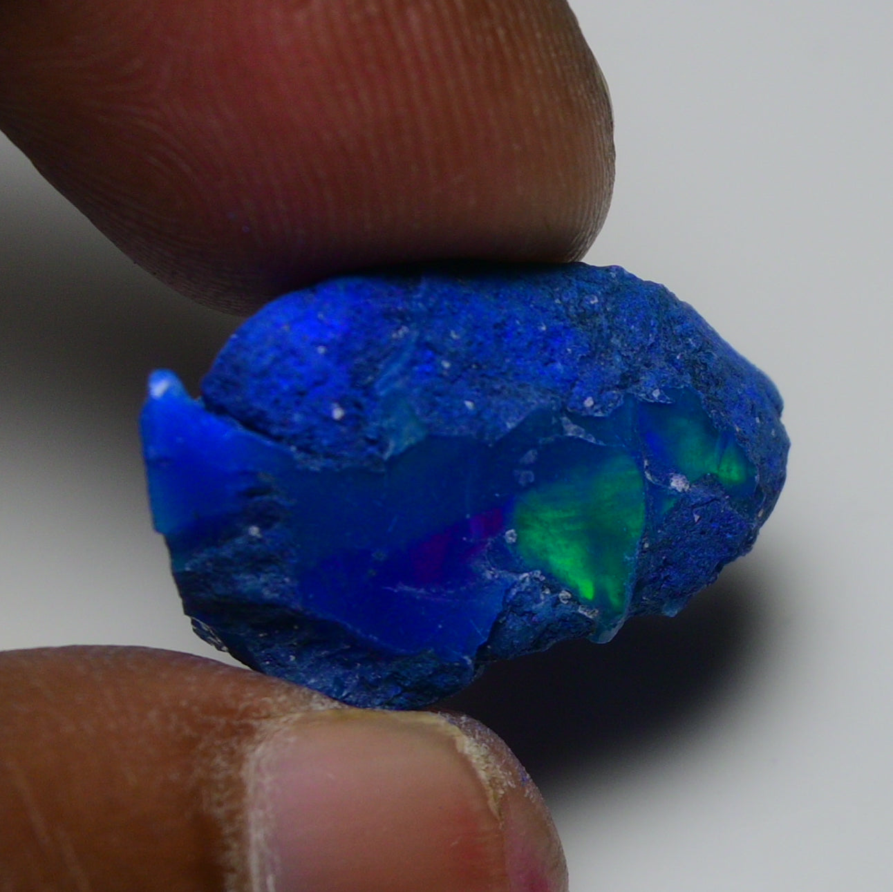 Rare Blue Opal 17.30 Carats | Natural Blue Ethiopian Opal Rough - Ready for Cutting & Jewelry!