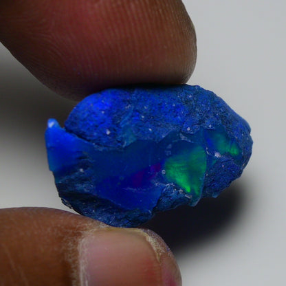 Rare Blue Opal 17.30 Carats | Natural Blue Ethiopian Opal Rough - Ready for Cutting & Jewelry!