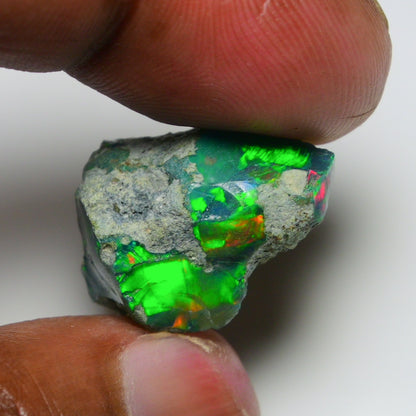 Rare Black Opal 24.80 Carats | Natural Black Ethiopian Opal Rough - Ready for Cutting & Jewelry!