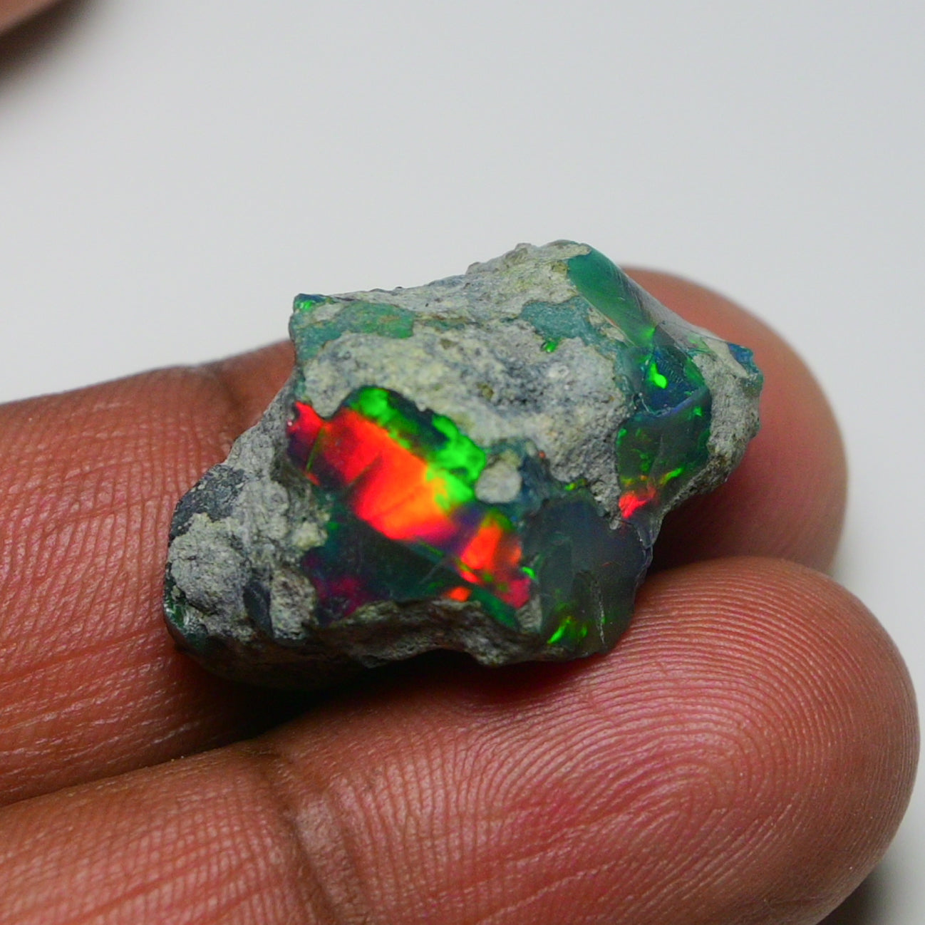 Rare Black Opal 24.80 Carats | Natural Black Ethiopian Opal Rough - Ready for Cutting & Jewelry!