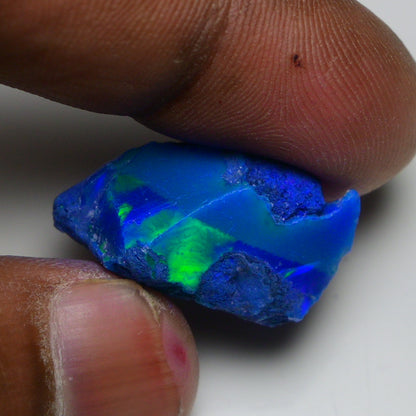 Rare Blue Opal 17.30 Carats | Natural Blue Ethiopian Opal Rough - Ready for Cutting & Jewelry!