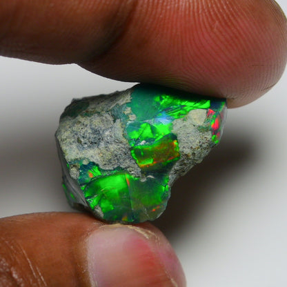 Rare Black Opal 24.80 Carats | Natural Black Ethiopian Opal Rough - Ready for Cutting & Jewelry!