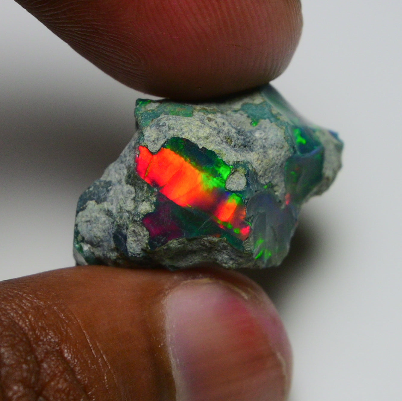 Rare Black Opal 24.80 Carats | Natural Black Ethiopian Opal Rough - Ready for Cutting & Jewelry!