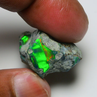 Rare Black Opal 24.80 Carats | Natural Black Ethiopian Opal Rough - Ready for Cutting & Jewelry!