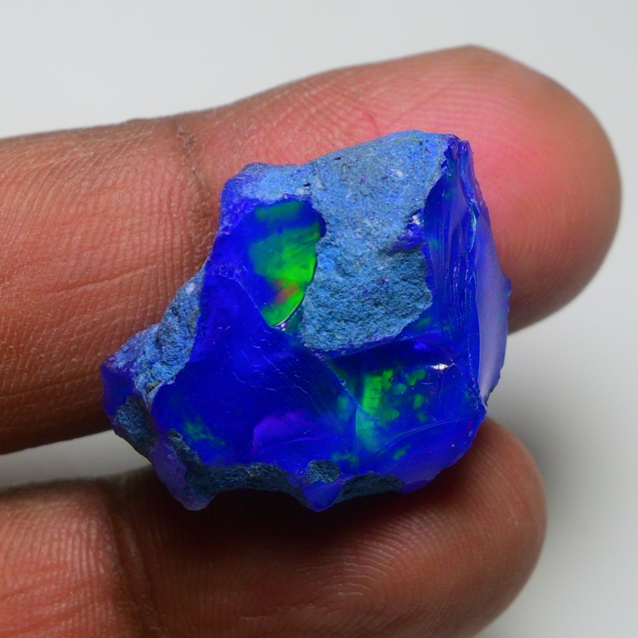 Rare Blue Opal 29.50 Carats | Natural Blue Ethiopian Opal Rough - Ready for Cutting & Jewelry!
