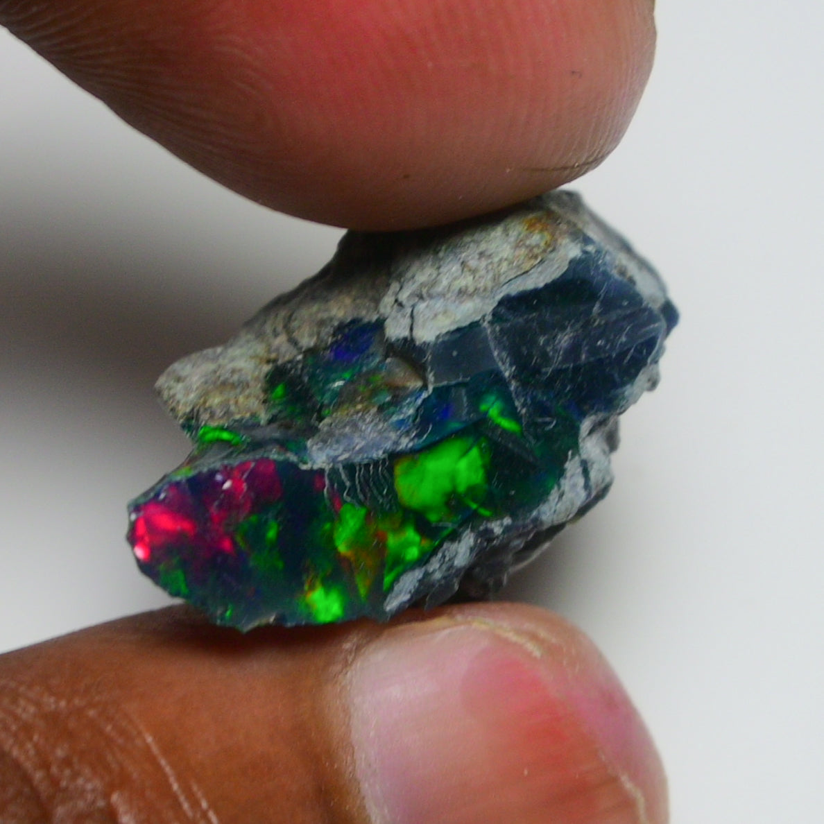 Rare Black Opal 16.10 Carats | Natural Black Ethiopian Opal Rough - Ready for Cutting & Jewelry!