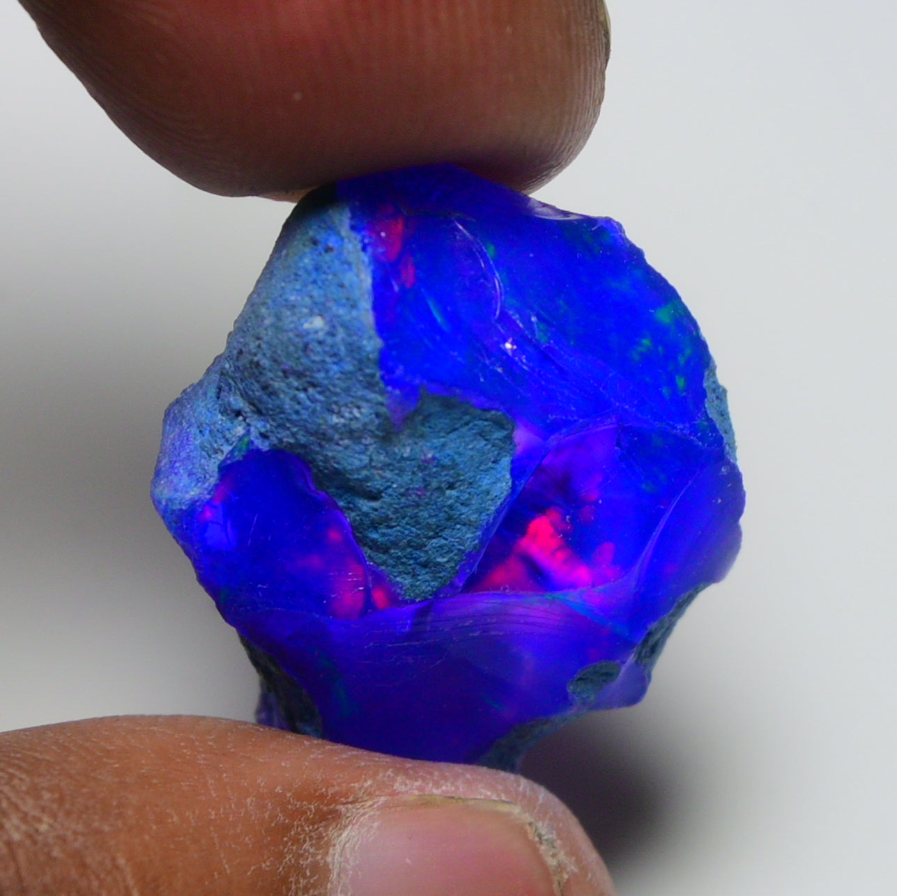 Rare Blue Opal 29.50 Carats | Natural Blue Ethiopian Opal Rough - Ready for Cutting & Jewelry!