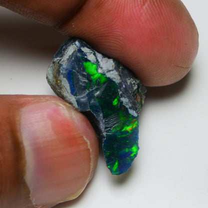 Rare Black Opal 16.10 Carats | Natural Black Ethiopian Opal Rough - Ready for Cutting & Jewelry!