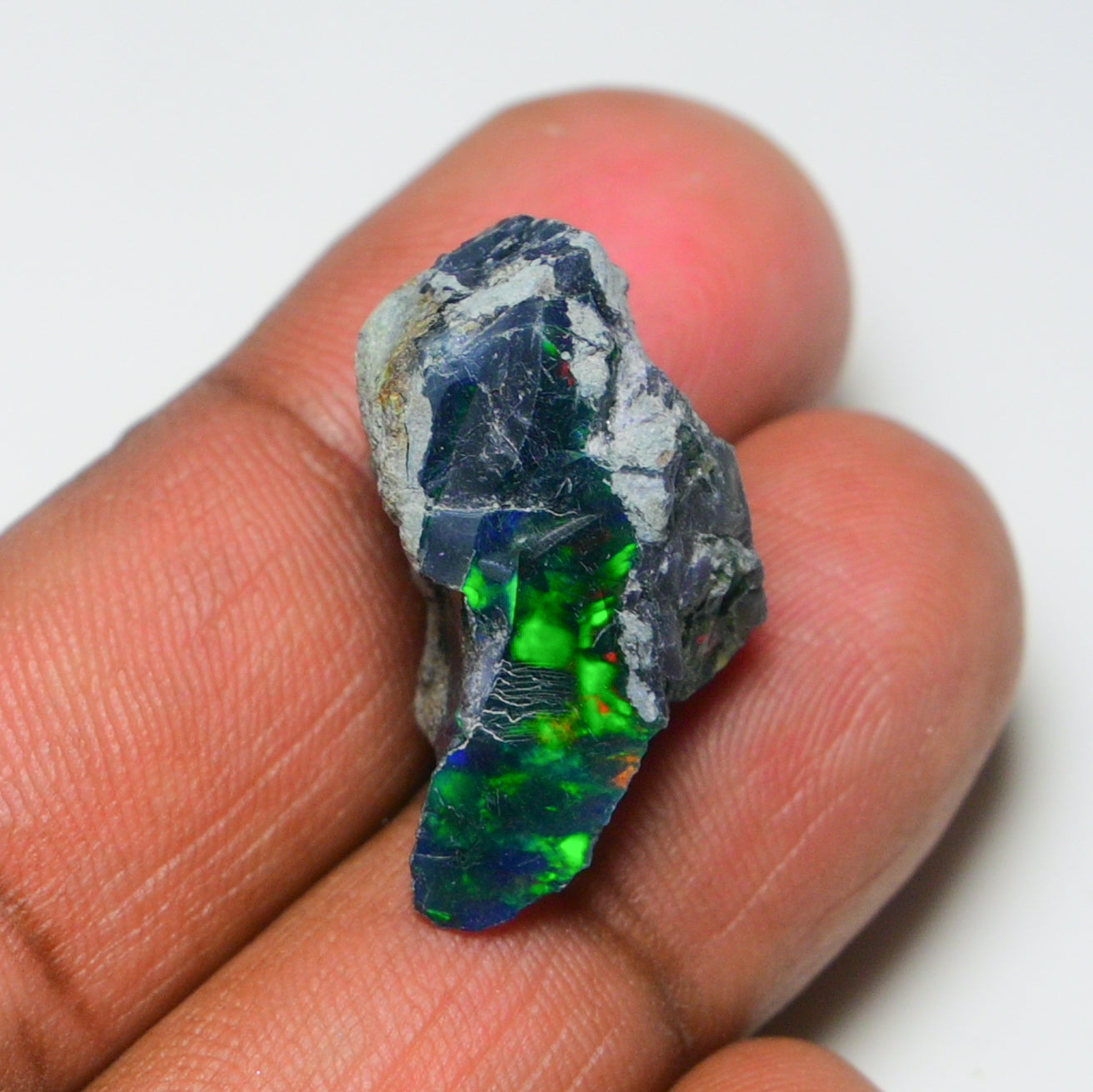 Rare Black Opal 16.10 Carats | Natural Black Ethiopian Opal Rough - Ready for Cutting & Jewelry!