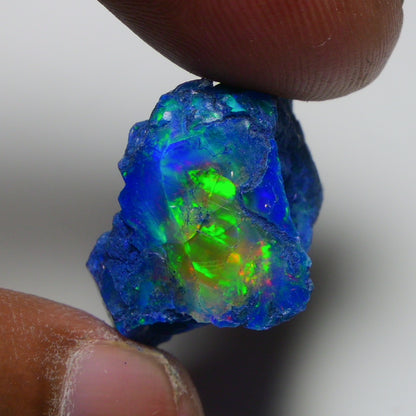 Rare Blue Opal 24.05 Carats | Natural Blue Ethiopian Opal Rough - Ready for Cutting & Jewelry!