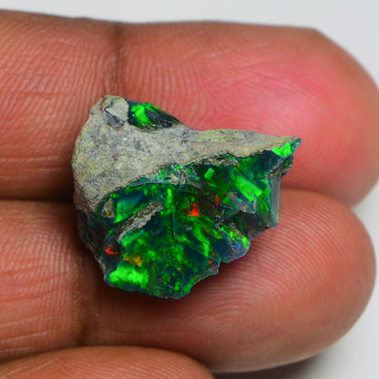 Rare Black Opal 13.50 Carats | Natural Black Ethiopian Opal Rough - Ready for Cutting & Jewelry!
