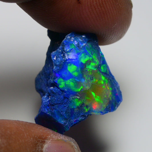 Rare Blue Opal 24.05 Carats | Natural Blue Ethiopian Opal Rough - Ready for Cutting & Jewelry!