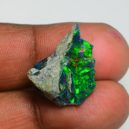 Rare Black Opal 13.50 Carats | Natural Black Ethiopian Opal Rough - Ready for Cutting & Jewelry!