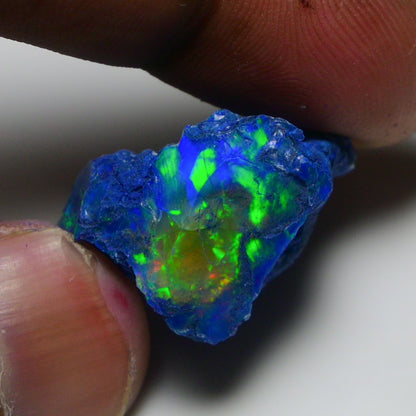 Rare Blue Opal 24.05 Carats | Natural Blue Ethiopian Opal Rough - Ready for Cutting & Jewelry!