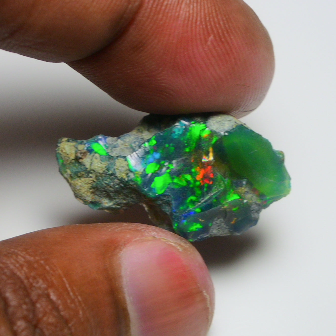 Rare Black Opal 14.45 Carats | Natural Black Ethiopian Opal Rough - Ready for Cutting & Jewelry!