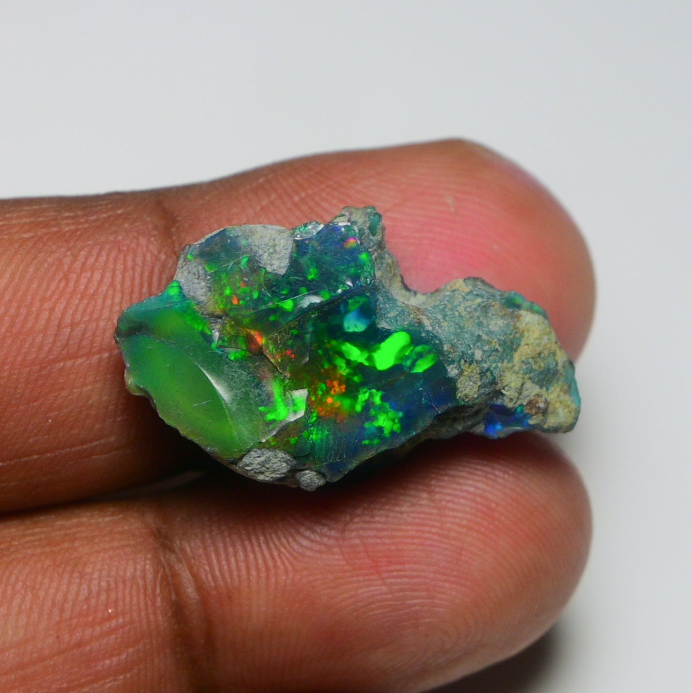 Rare Black Opal 14.45 Carats | Natural Black Ethiopian Opal Rough - Ready for Cutting & Jewelry!
