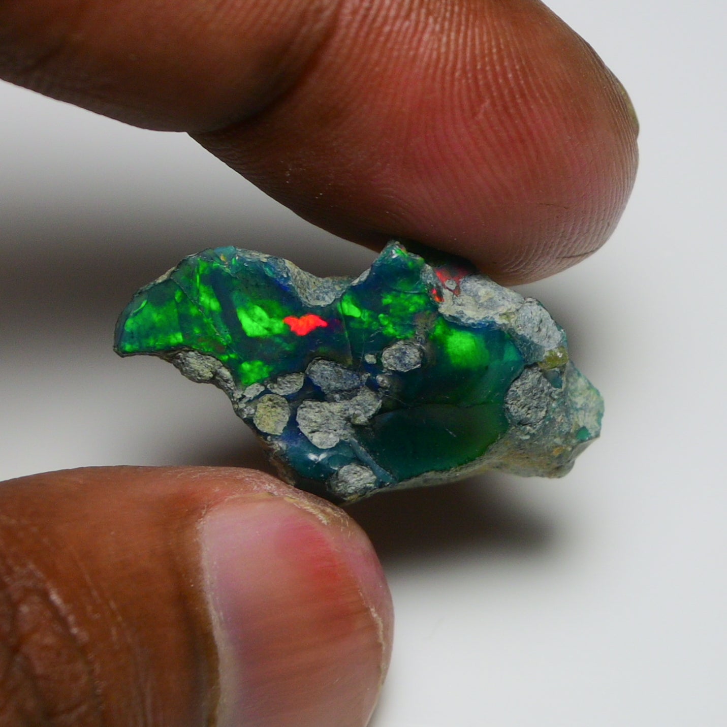 Rare Black Opal 14.45 Carats | Natural Black Ethiopian Opal Rough - Ready for Cutting & Jewelry!