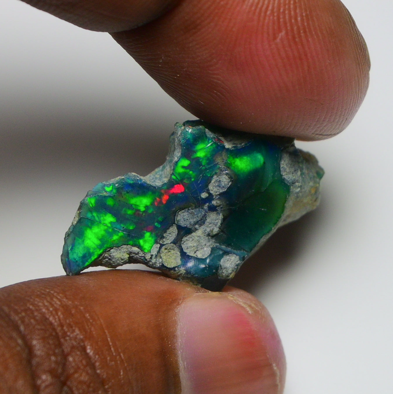 Rare Black Opal 14.45 Carats | Natural Black Ethiopian Opal Rough - Ready for Cutting & Jewelry!