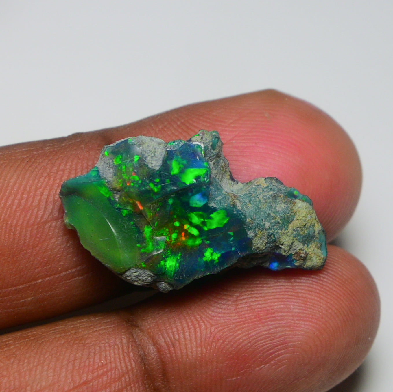 Rare Black Opal 14.45 Carats | Natural Black Ethiopian Opal Rough - Ready for Cutting & Jewelry!