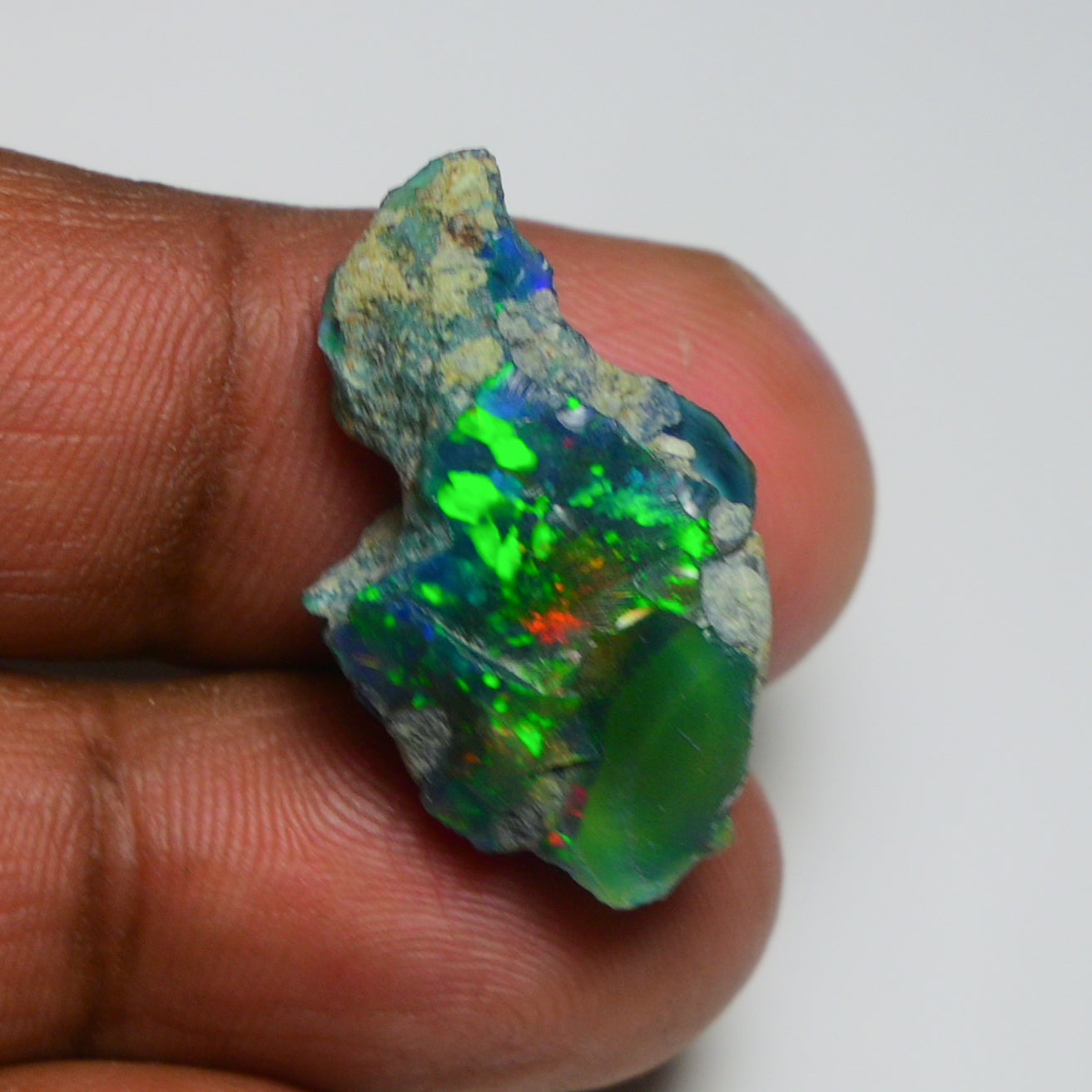 Rare Black Opal 14.45 Carats | Natural Black Ethiopian Opal Rough - Ready for Cutting & Jewelry!