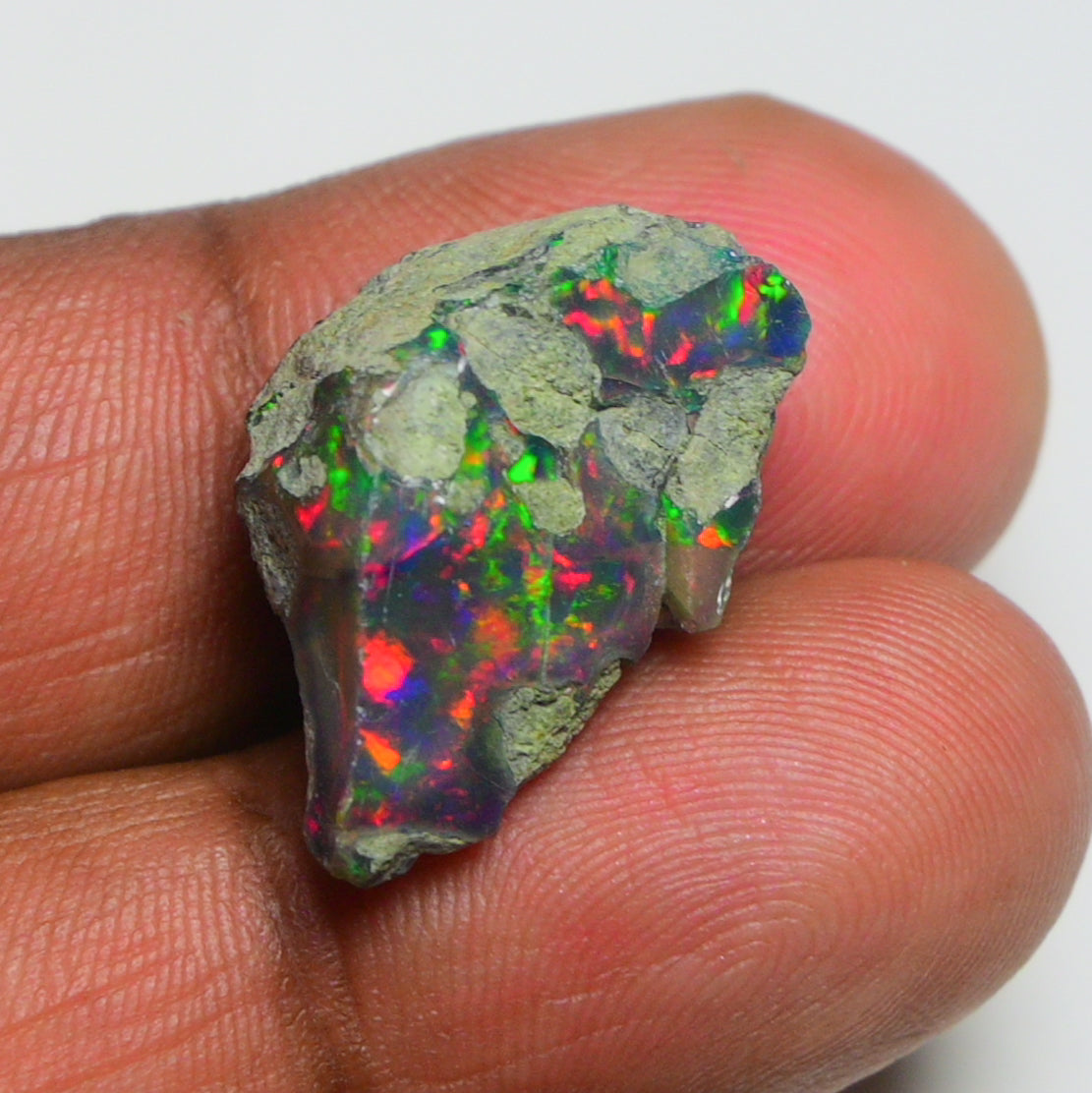 Rare Black Opal 15.00 Carats | Natural Black Ethiopian Opal Rough - Ready for Cutting & Jewelry!