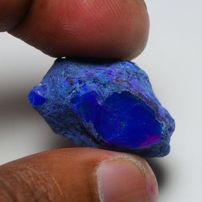 Rare Blue Opal 26.65 Carats | Natural Blue Ethiopian Opal Rough - Ready for Cutting & Jewelry!