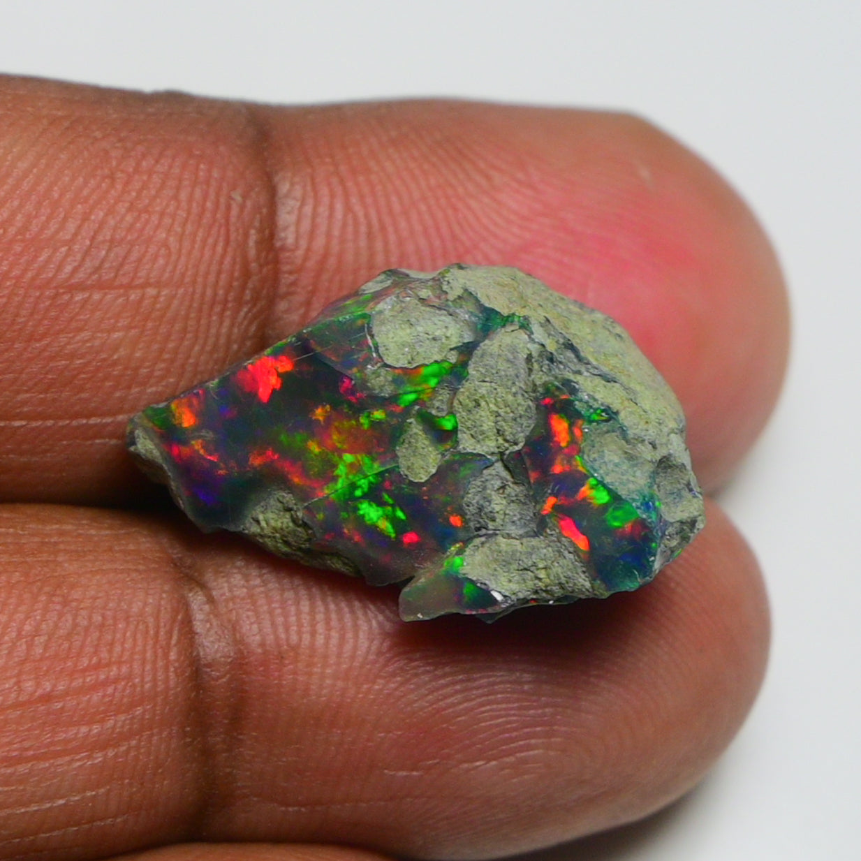 Rare Black Opal 15.00 Carats | Natural Black Ethiopian Opal Rough - Ready for Cutting & Jewelry!