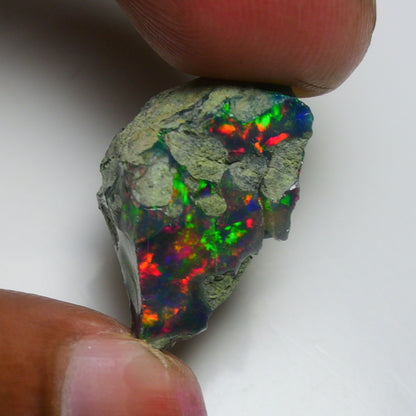 Rare Black Opal 15.00 Carats | Natural Black Ethiopian Opal Rough - Ready for Cutting & Jewelry!