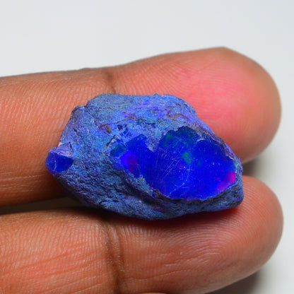 Rare Blue Opal 26.65 Carats | Natural Blue Ethiopian Opal Rough - Ready for Cutting & Jewelry!
