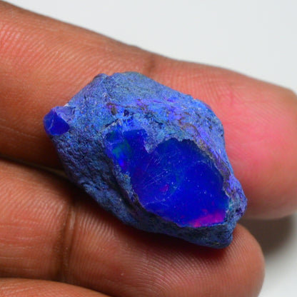 Rare Blue Opal 26.65 Carats | Natural Blue Ethiopian Opal Rough - Ready for Cutting & Jewelry!
