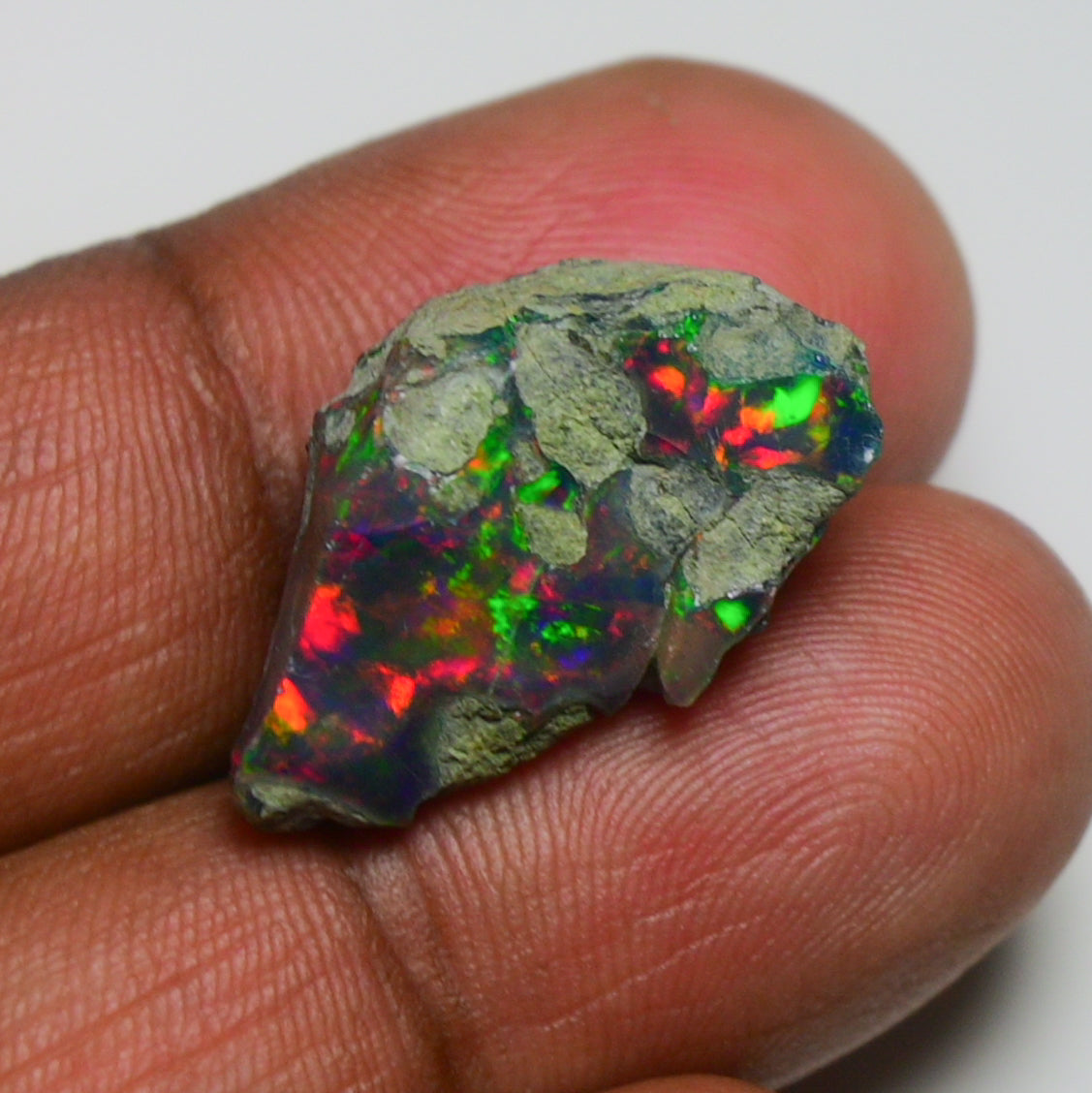 Rare Black Opal 15.00 Carats | Natural Black Ethiopian Opal Rough - Ready for Cutting & Jewelry!