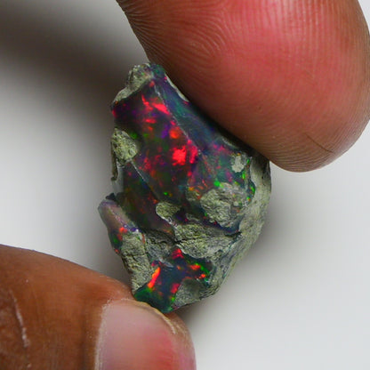 Rare Black Opal 15.00 Carats | Natural Black Ethiopian Opal Rough - Ready for Cutting & Jewelry!