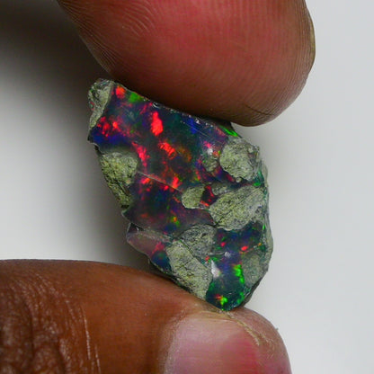 Rare Black Opal 15.00 Carats | Natural Black Ethiopian Opal Rough - Ready for Cutting & Jewelry!